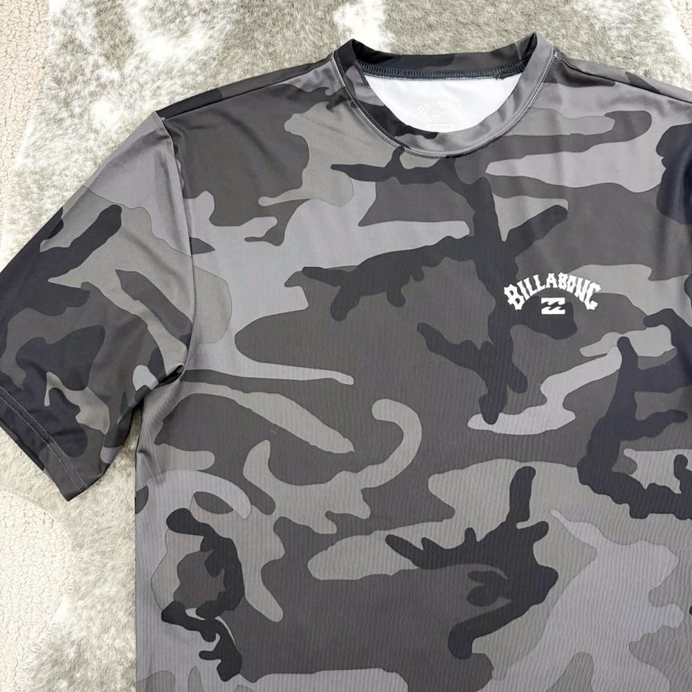 Billabong UV Surf Men's Camo Gray Shirt Medium - Picture 2 of 10